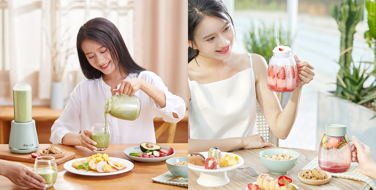 Máy xay sinh tố Bear có thiết kế gọn gàng, công suất hoạt động lớn