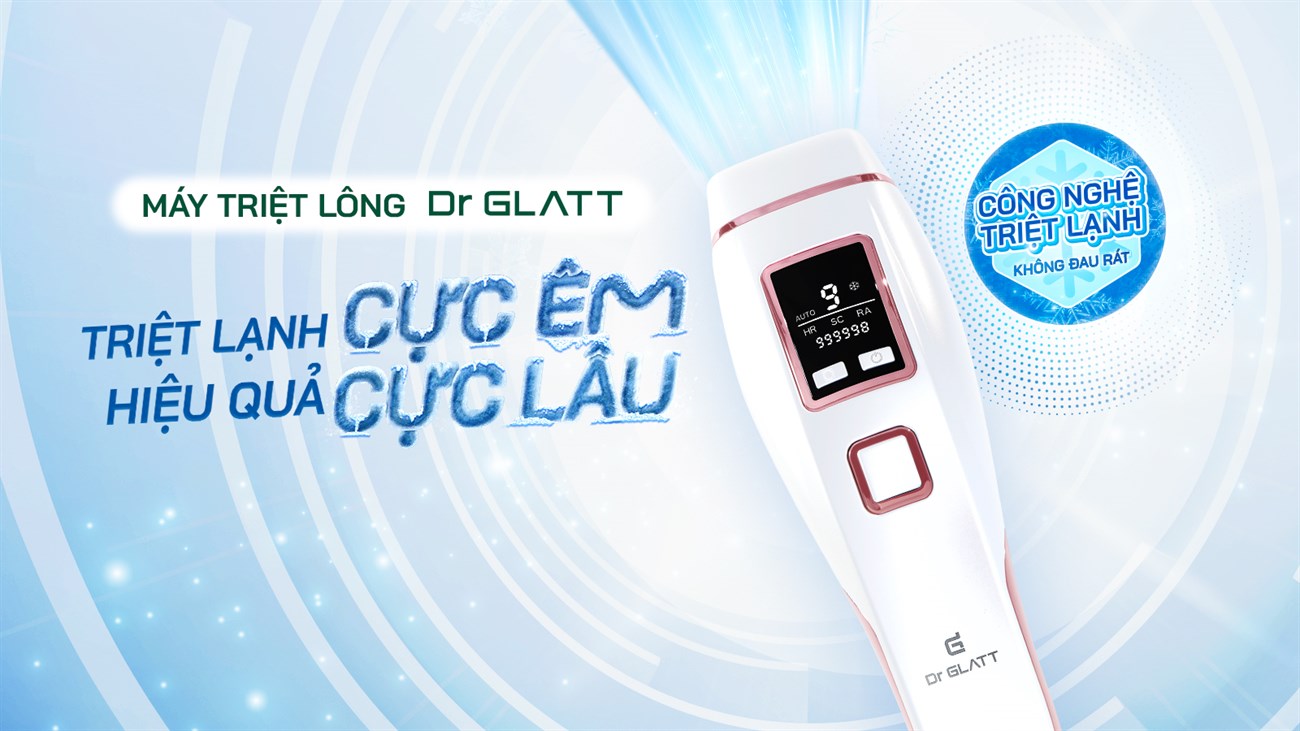 Máy triệt lông cá nhân Dr.Glatt IPL PRO (Màu trắng) được trang bị công nghệ triệt lạnh Ice – Cool giúp mang lại cảm giác dễ chịu hơn khi triệt