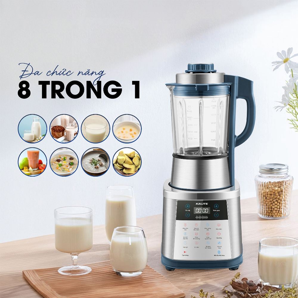Máy làm sữa hạt đa năng Kalite KCBV8P trang bị 8 chức năng nấu cài đặt sẵn