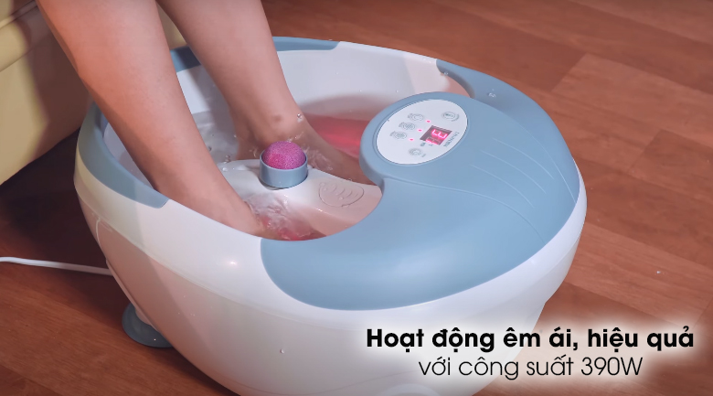 Bồn ngâm massage chân Lanaform LA110415 hoạt động hiệu quả với công suất 390W, giúp đem lại cảm giác thoải mái cho người dùng