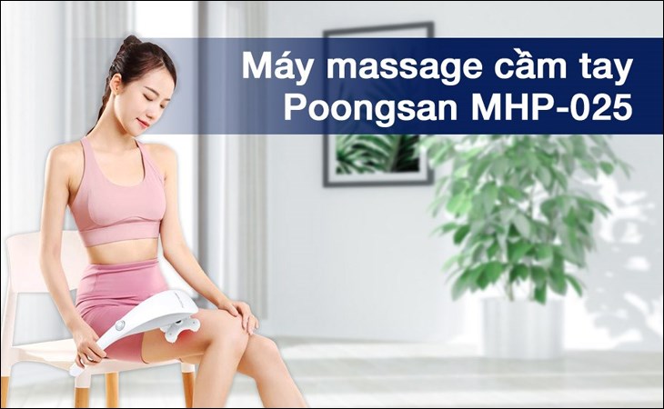 Máy Massage Cầm Tay Poongsan MHP-025 sở hữu tone màu trắng tinh tế, thanh lịch và thu hút ánh nhìn