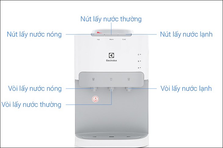 Cây nước nóng lạnh Electrolux EQACF01TXWV 570W có trang bị chế độ nước nguội tiện lợi