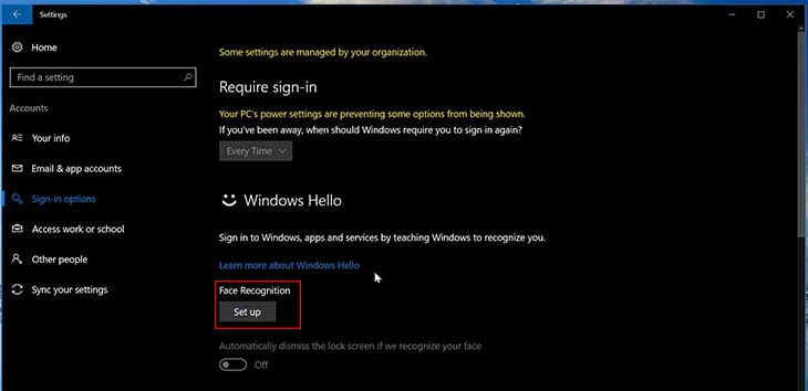 Hướng dẫn cách cài đặt Windows Hello Face.