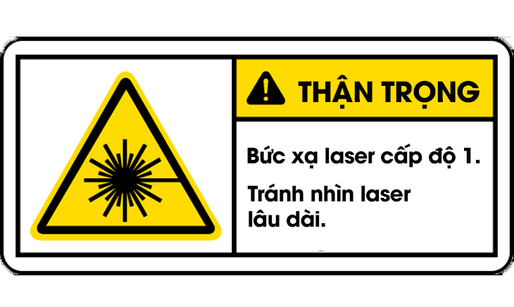 Nhãn cảnh báo laser cấp độ 1