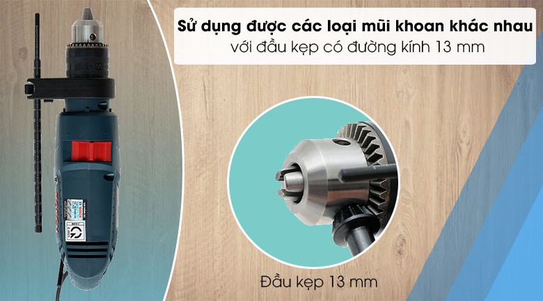 Máy khoan động lực điện Bosch GSB 550 550W sử dụng đầu kẹp 13mm