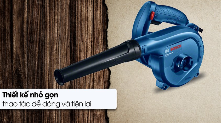 Máy thổi khí Bosch GBL 620 620W có kích thước nhỏ gọn, dễ cầm nắm
