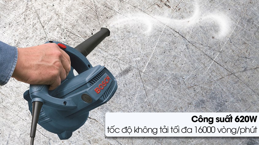 Máy thổi khí Bosch GBL 620 620W có lực hút mạnh, hiệu suất hoạt động cao