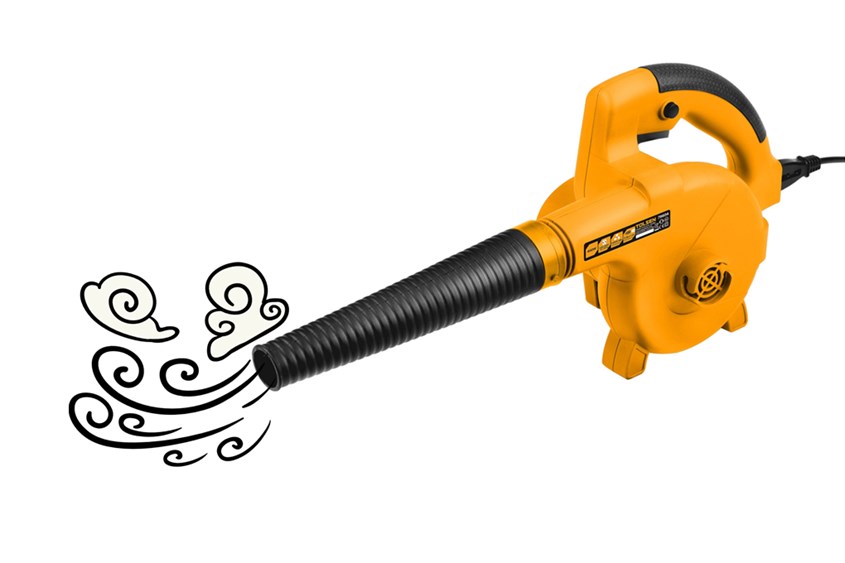 Máy thổi khí Tolsen 79604 400W tạo ra luồng gió mạnh đi qua đầu ống, thổi bay các bụi bẩn theo một hướng nhất định