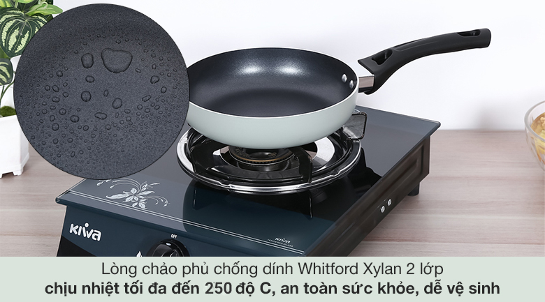 Chảo inox chống dính SM5705MN có lòng chảo được phủ bởi chất phủ chống dính Whitford Xylan 2 lớp đến từ Mỹ
