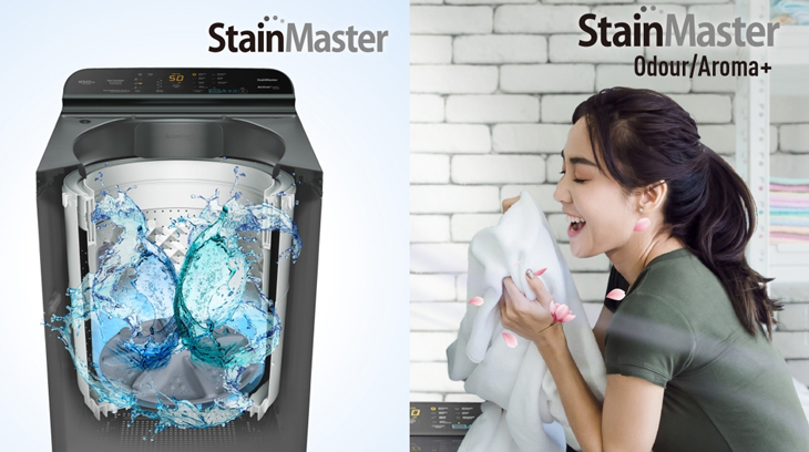 StainMaster cùng với chế độ giặt Odour/Aroma+