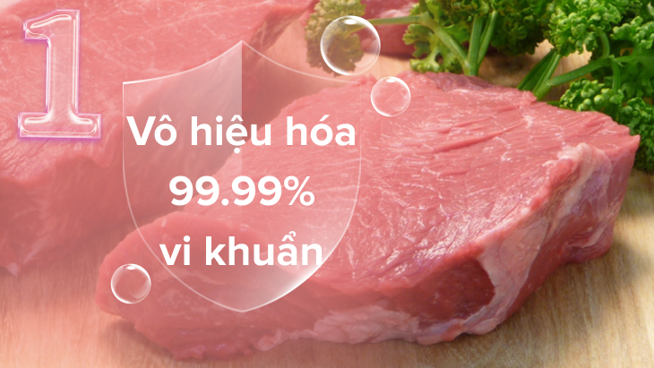 Vô hiệu hóa 99.99% vi khuẩn