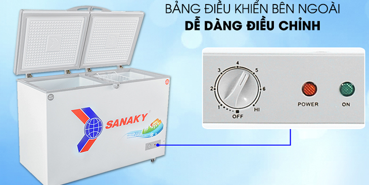Thiết kế nút điều chỉnh nhiệt độ bên ngoài, dễ dàng sử dụng