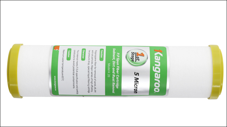 Lõi lọc thô Kangaroo số 1 PP 5 micron giúp bảo vệ màng RO hiệu quả