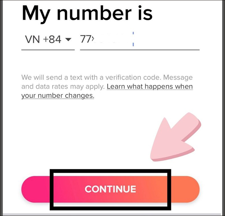 Nhập và xác minh số điện thoại của bạn