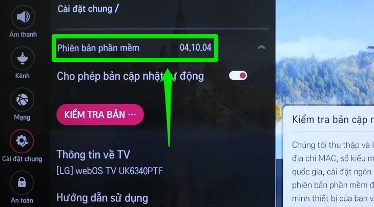 Cách kiểm tra tivi LG đã được cập nhật phần mềm mới nhất chưa