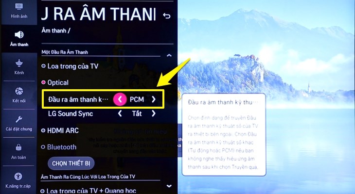 Sự không tương thích giữa tivi LG với cấu hình đầu ra âm thanh có thể dẫn đến sự cố tivi bị mất tiếng
