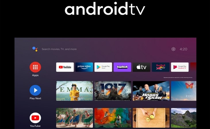 Tivi được trang bị hệ điều hành Android thân thiện, sẽ giúp đơn giản hóa trải nghiệm giải trí cao cấp