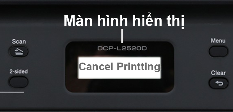 Màn hình báo lỗi Cancel Printting