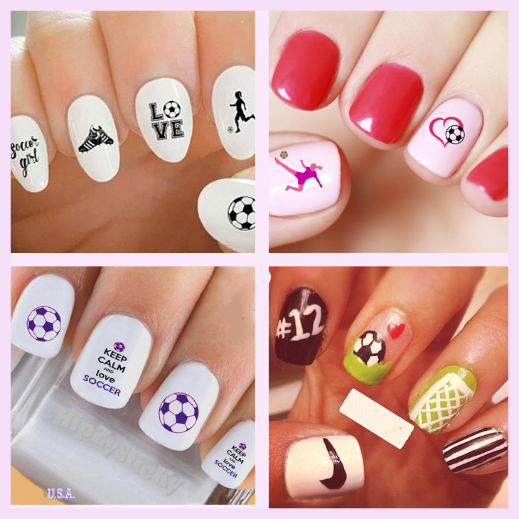 Các mẫu nail họa tiết phức tạp, thể hiện niềm đam mê sân cỏ