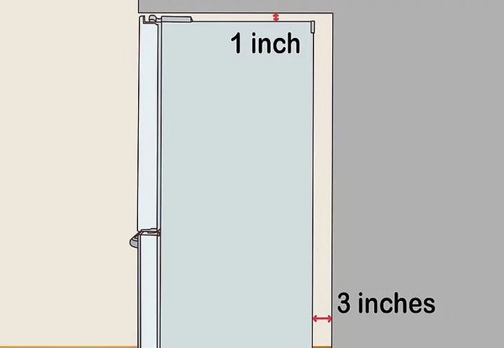 Kiểm tra khoảng cách giữa tủ và không gian đặt tủ