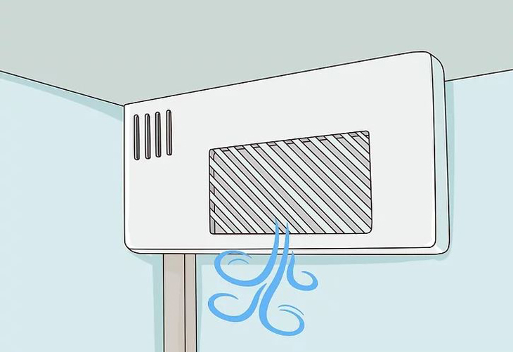 Kiểm tra lỗ thoát khí giữa ngăn đá và ngăn lạnh