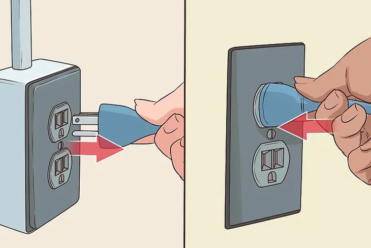 Rút dây cắm ra, để nghỉ một thời gian rồi cắm lại