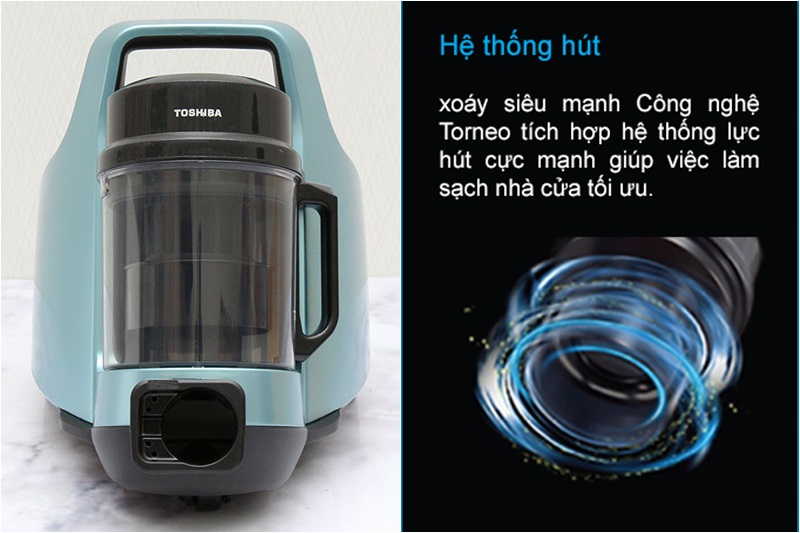 Hệ thống lực xoáy kép Toshiba TORNEO độc quyền của Toshiba