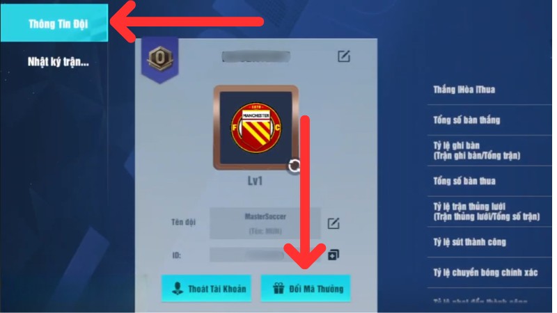 Chi tiết cách nhập code Be A Pro Football mới nhất: chọn mục đổi mã thưởng