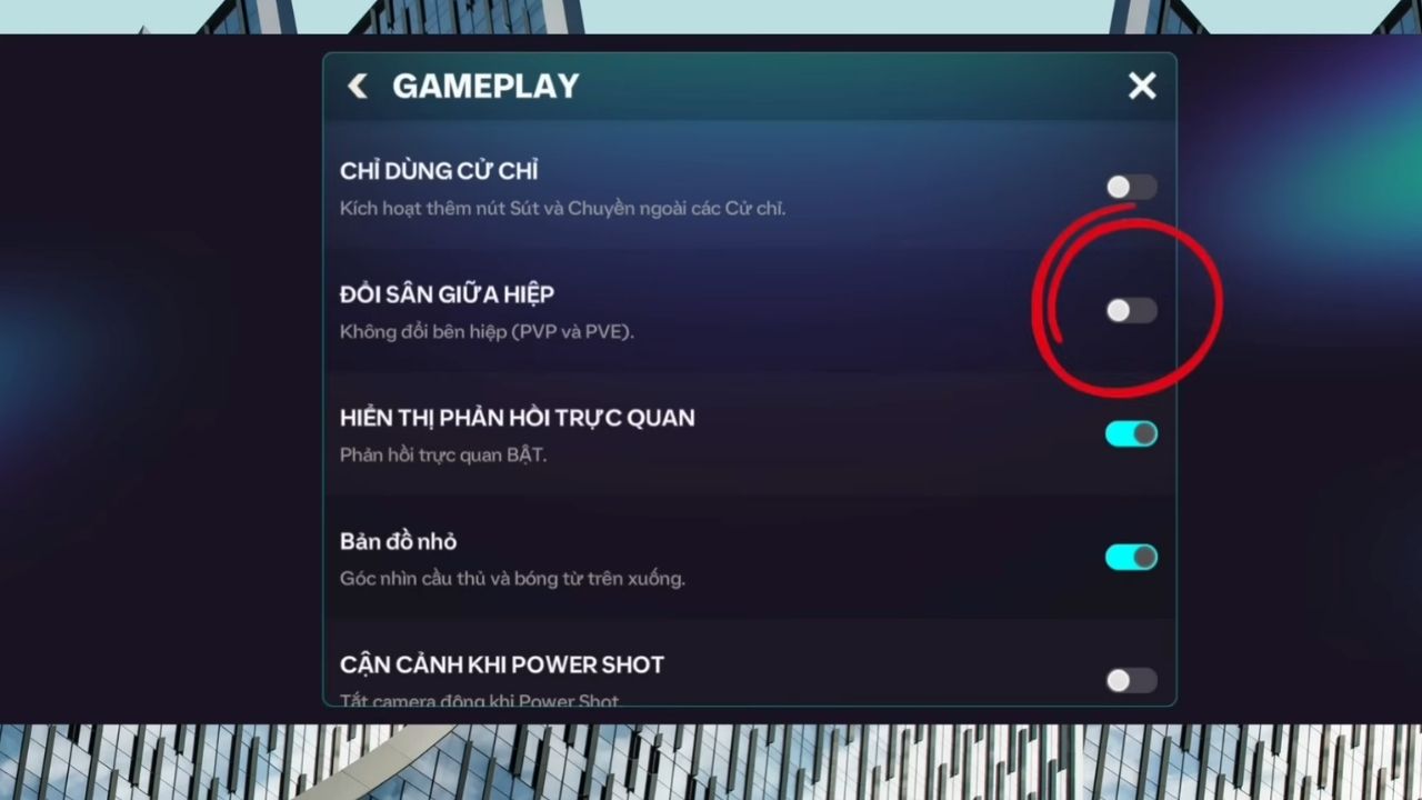 Mẹo chơi FC Mobile: Tắt Đổi sân giữa hiệp để giữ vững nhịp điệu tấn công