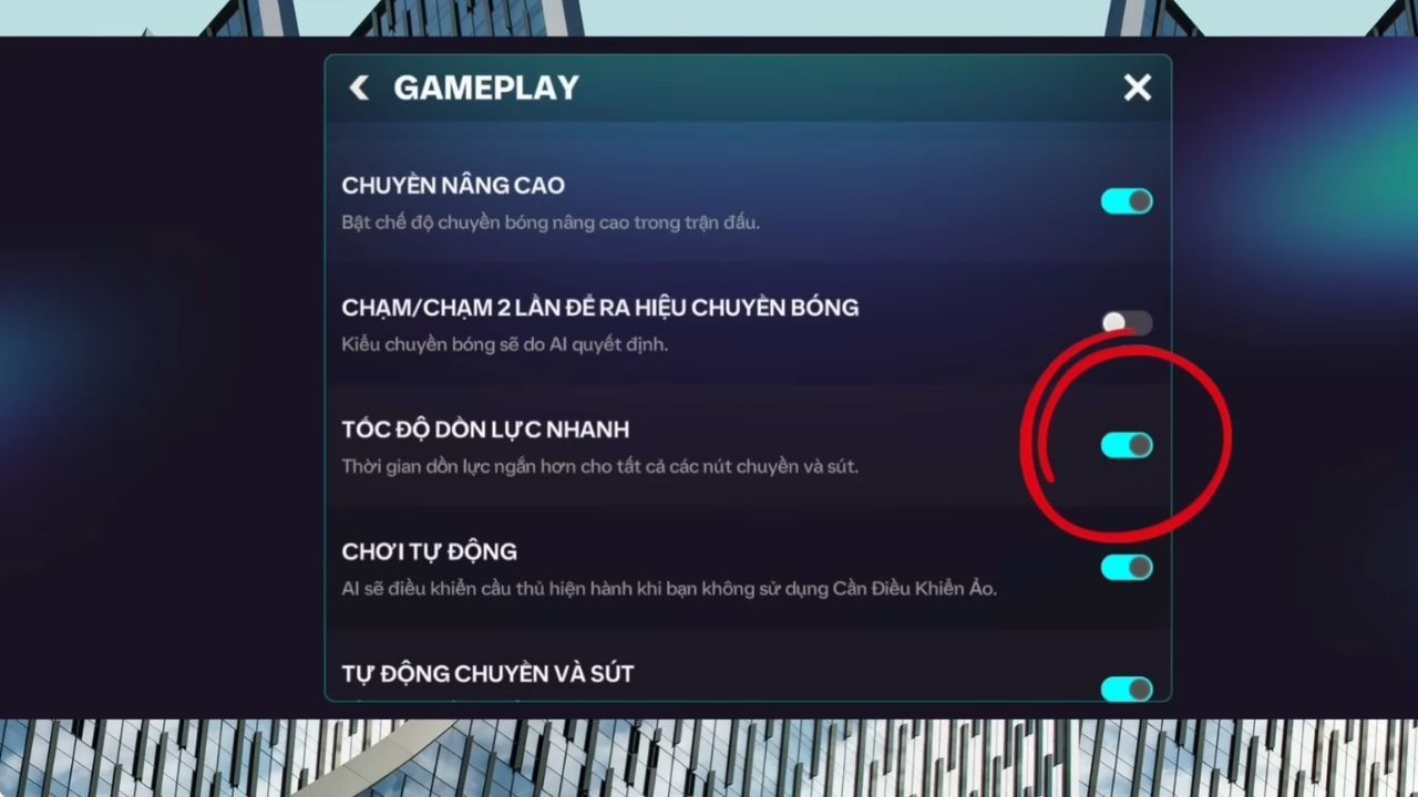 Tăng cường phản xạ dứt điểm: Bật Tốc độ dồn lực nhanh trong trò chơi FC Mobile