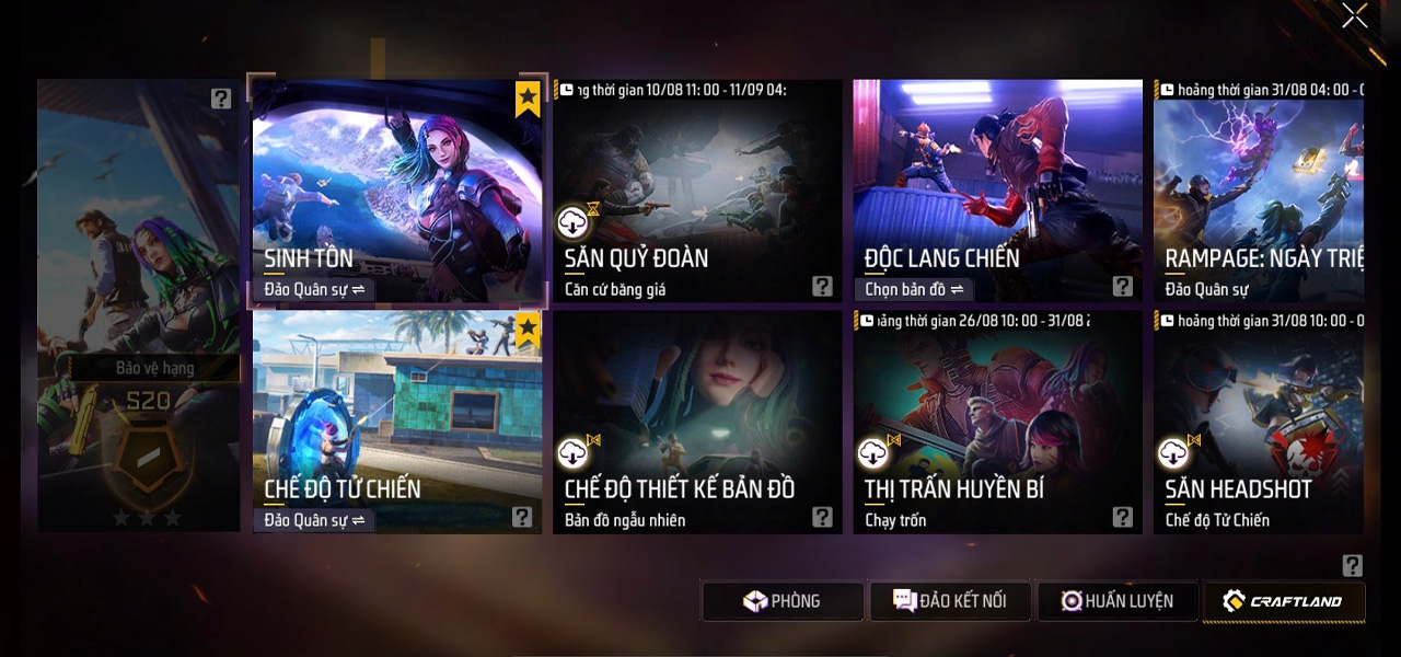 Có 2 chế độ chơi bao gồm Classic Mode và Ranked Mode tha hồ lựa chọn