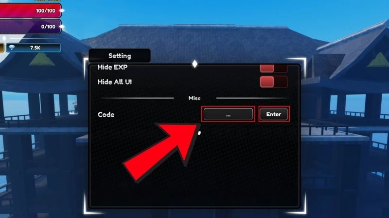 Chi tiết cách nhập code Lineage Piece mới nhất: nhập mã vào ô Codes và nhấn Enter