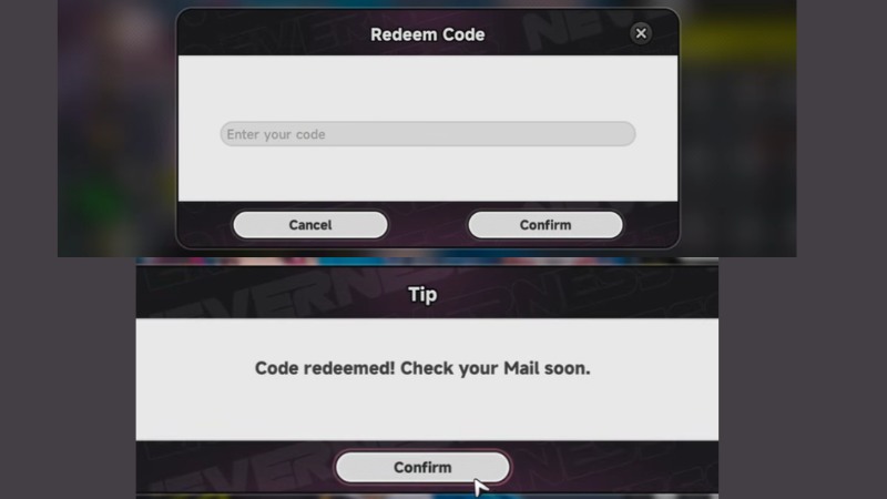Chi tiết cách nhập code Neverness to Everness (NTE) mới nhất: Điền code và nhấn Confirm