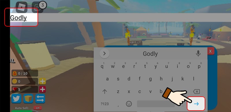 Chi tiết cách nhập code Treasure Hunt Simulator mới nhất vào ô giftcode