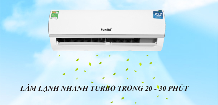 Máy lạnh Funiki 1 HP HSC09TMU.ST3 được trang bị chế độ Turbo giúp tăng tốc độ làm lạnh không gian.