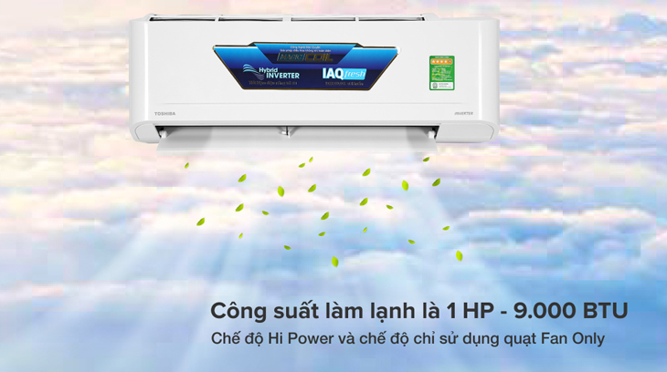 Máy lạnh Toshiba 1 HP Inverter RAS-H10C4KCVG-V được trang bị chế độ Hi POWER và chỉ sử dụng quạt Fan Only giúp làm mát hiệu quả.