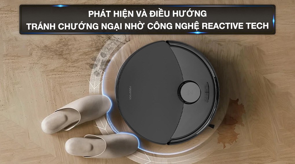 Robot hút bụi lau nhà Roborock Q10 PF+ với công nghệ tránh vật cản Reactive Tech phát hiện và né tránh chướng ngại vật một cách linh hoạt