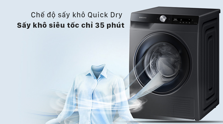 Chế độ sấy khô siêu tốc tiết kiệm thời gian