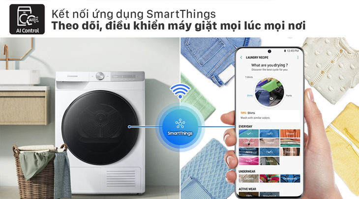 Điều khiển thông qua ứng dụng SmartThings dễ dàng