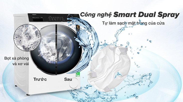 Tự làm sạch mặt trong cửa Smart Dual Spray