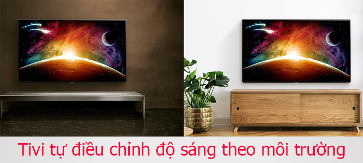 Tivi điều chỉnh độ sáng phù hợp với môi trường