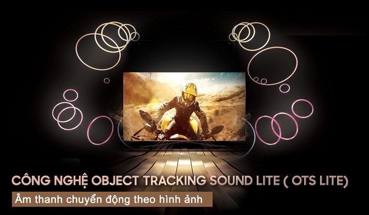 Công nghệ âm thanh vòm chuyển động theo hình ảnh OTS Lite trên Smart Tivi QLED 4K 85 inch Samsung QA85Q60B