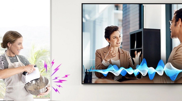 Smart Tivi QLED Samsung 4K 85 inch QA85Q70T được tích hợp công nghệ Active Voice Amplifier (AVA) truyền tải chính xác từng câu thoại