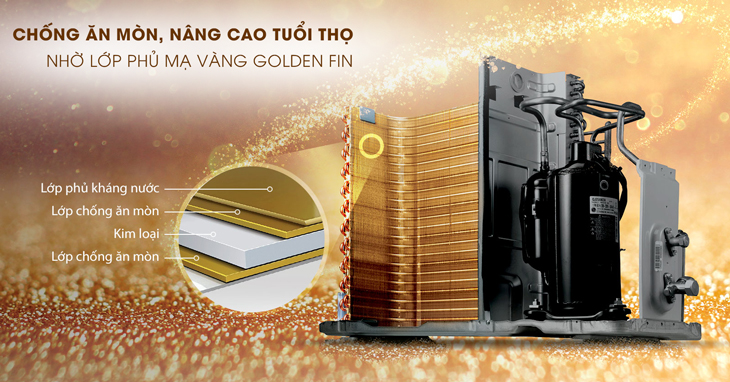 Dàn nóng mạ vàng Golden Fin