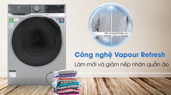 Công nghệ VapourRefresh làm mới và giảm nếp nhăn quần áo