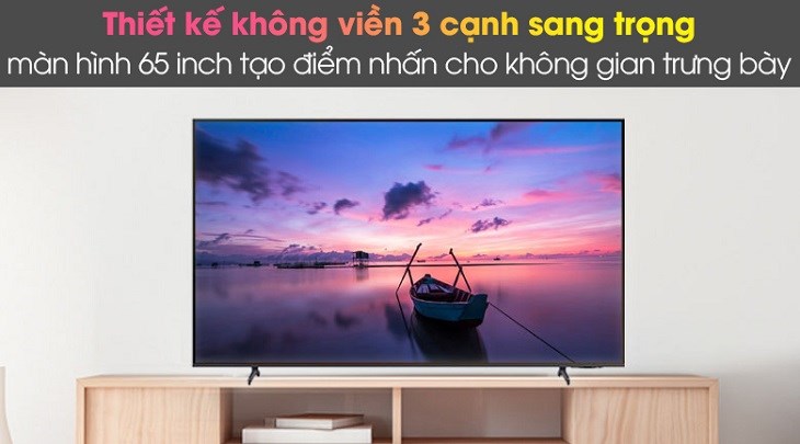 Smart Tivi Samsung 4K 65 inch UA65AU8100 có thiết kế không viền sang trọng và tinh tế