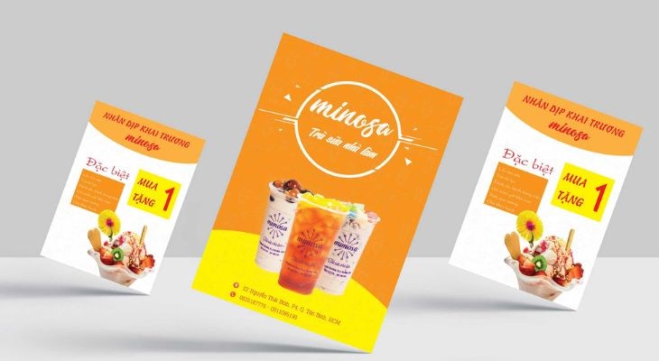 Những tờ rơi sẽ được thiết kế theo kích thước khổ A5