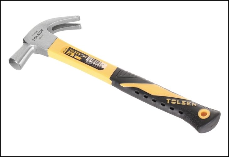 Búa sừng dê đầu thép cán nhựa Tolsen 25158 có tác dụng tán và nhổ đinh hiệu quả