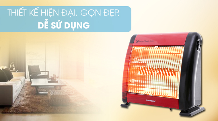 Quạt sưởi hồng ngoại Sunhouse SHD7013 với công suất 800W rất phù hợp với những không gian khoảng từ 5 - 15m2
