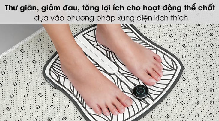 Thảm massage chân giúp thư giãn, giảm đau, tăng cường các lợi ích của hoạt động thể chất dựa trên phương pháp xung điện